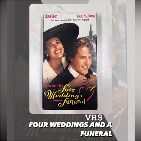 EUC Four Weddings And A Funeral (1994) VHS - Picture 1 of 5